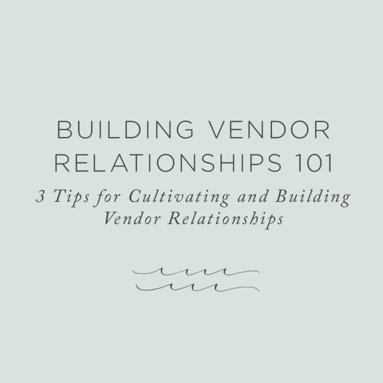 vendor building relationship