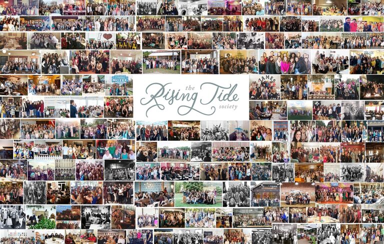 Collage of people for Rising Tide