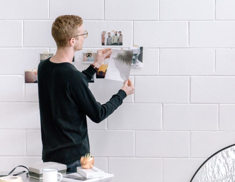 Photographer looks at creative pictures they took.