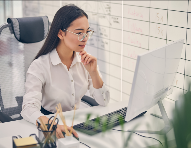 woman at computer